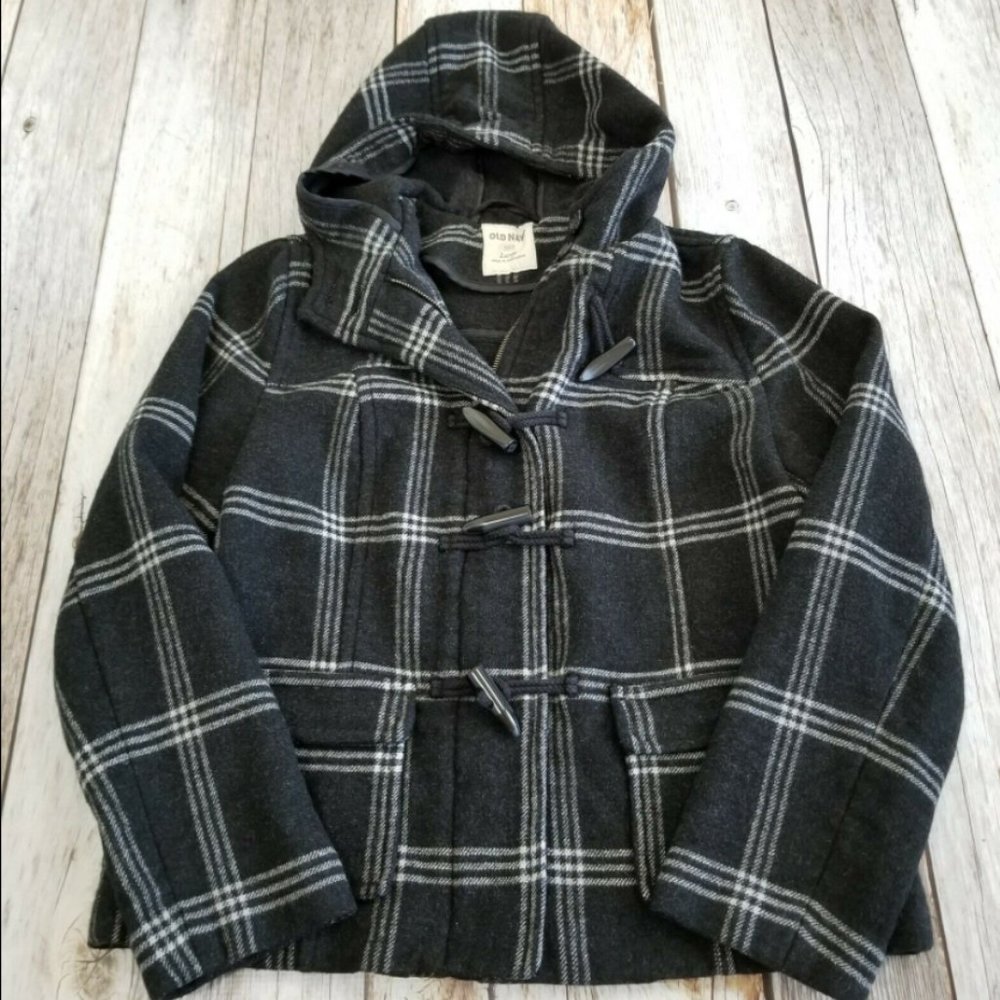 Old Navy Plaid Toggle Jacket
